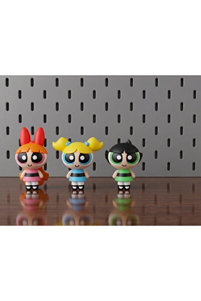 Powerpuff Girls Figür Seti – 3’lü Dekoratif Karakter Figürü