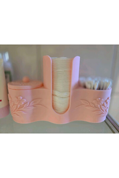 DU&ER Cotton Pad and Swab Organizer Bathroom Cosmetic Organizer Storage Box