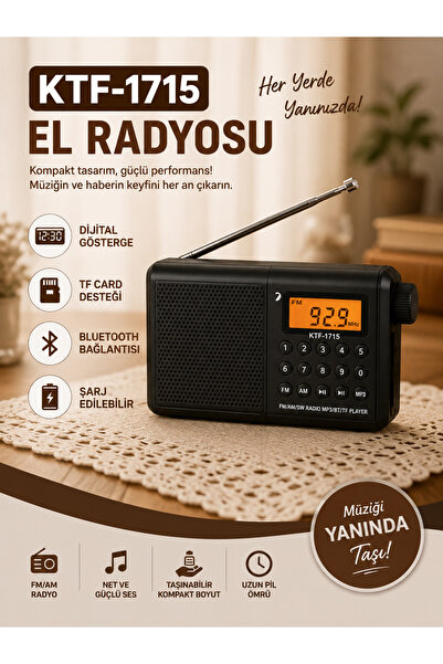 KBROAD KTF EL RADYOSU BLUETOOTH TF CARD ÖZELLİĞİ