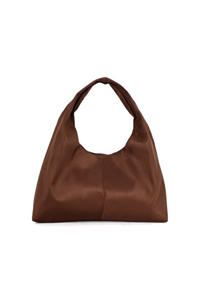 BAHELS Acı Kahve Süet Kadın Shopper Omuz Çantası – Yumuşak Form Vintage Model