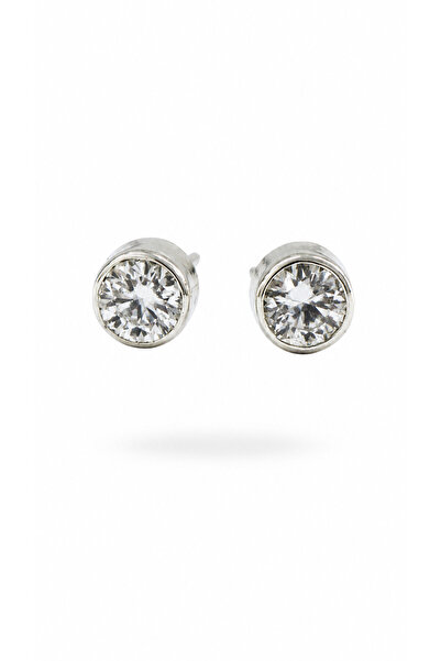 Luamor Jewelry 925 Ayar Gümüş Mozanit Nokta Küpe 2 Karat