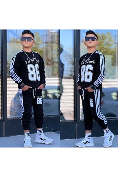 zavera for kids Erkek Çocuk 2 İplik Baskılı Kazak Ve Eşofman İkili Takım - %1...