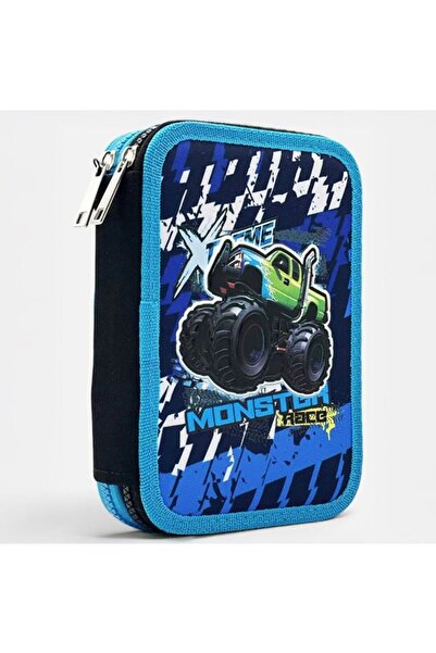 Generic Brand Penar scolar dublu echipat XL pentru baieti, 31 piese, albastru...