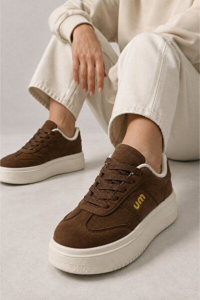 Slipcat Women'S, Suede Texture, 5 cm Thick Sole, Lace-Up, Casual Sneaker Shoes