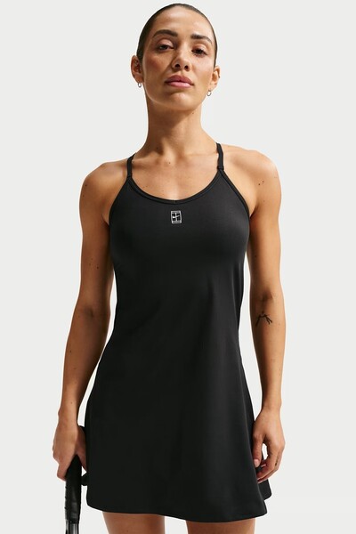 Nike Tennis Court Dri-Fit Slim Fit Advantge Tennis Dress Tenis Elbisesi Siyah