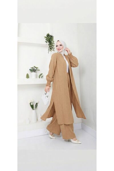 kaes giyim Women's Long Two-Piece Hijab Tunic Set