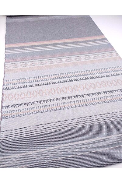 Kumaş Parça Gray Navy Blue Pink Orange Diagonal Striped Jacquard Interlock Fa...