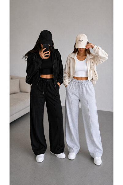 CNG MODA Set de 2 pantaloni de trening cu 2 fire cu picioare largi
