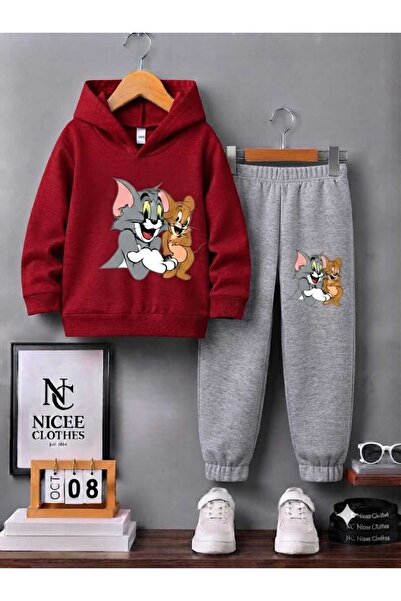 NC Nicee Clothes Children's Tracksuit Unisex (Tom Jery Bi̇rli̇te Gürlüken Bas...