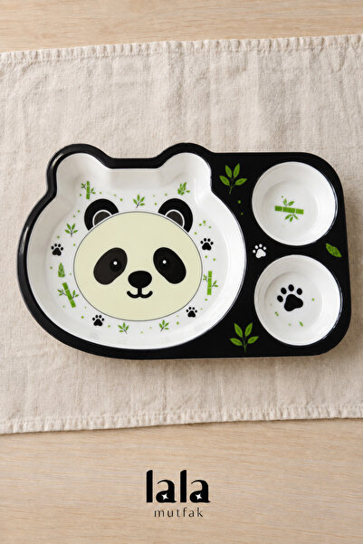 Lala Mutfak Minik Dostlar 3 Bölmeli Çocuk Yemek Tabağı 29 x 18 cm – Melamin M...