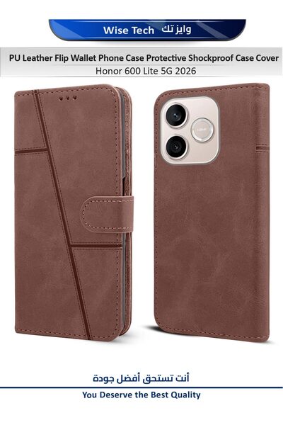 Wtech Honor 600 Lite 5G 2026 PU Leather Flip Wallet Phone Case Protective Sho...