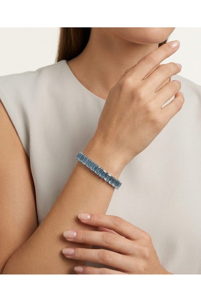 ZER CO Sky Blue Baget Taşlı Su Yolu Bileklik