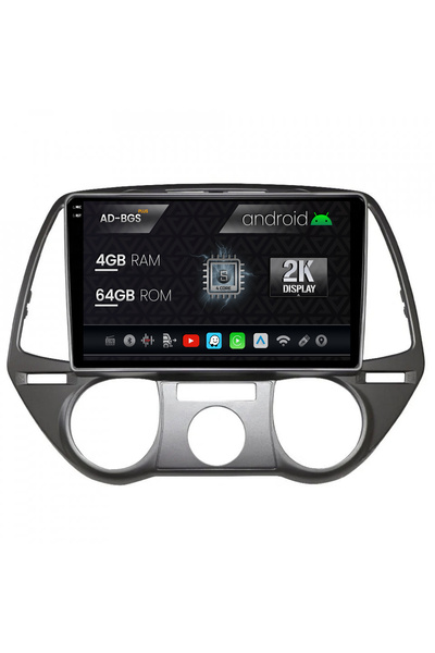 AutoDrop Android Navigation Hyundai I20 (2008-2012), 9.5 inch, 4GB RAM, 64GB ROM