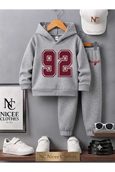 NC Nicee Clothes Children's Tracksuit Unisex (Printed with Number 92, Winter)