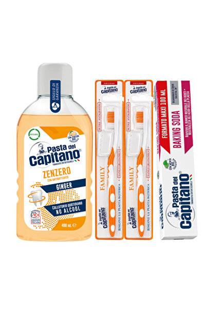 Pasta Del Capitano Pastă de dinți cu bicarbonat de sodiu 100ml + apă de gură ...