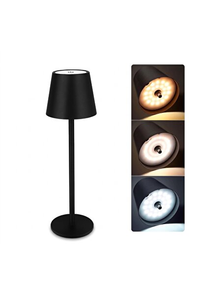 OtherMax Lampă de masă LED fără fir, impermeabilă, reglabilă, neagră, IP54