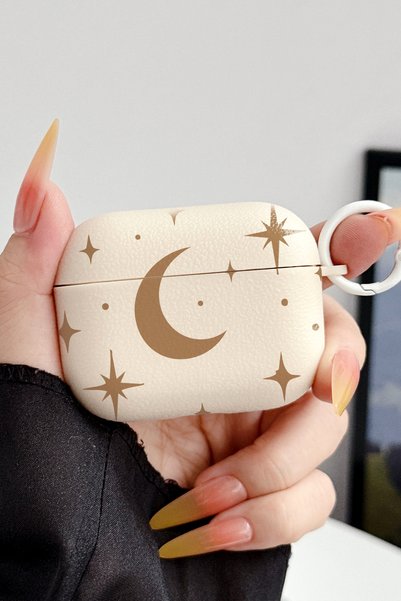 WANNA PROTECT AirPods Pro 3 Uyumlu Deri Dokulu Koruyucu Kılıf Şık Tasarım Çiz...