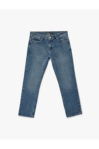 Koton Βαμβακερό τζιν με λεπτομέρεια τσέπης - Mark Straight Jeans
