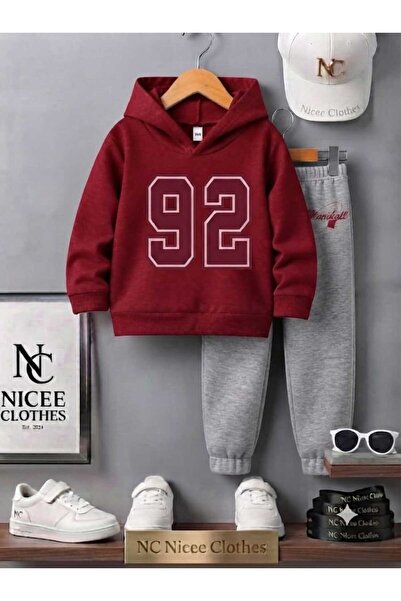 NC Nicee Clothes Children's Tracksuit Unisex (Printed with Number 92, Winter)