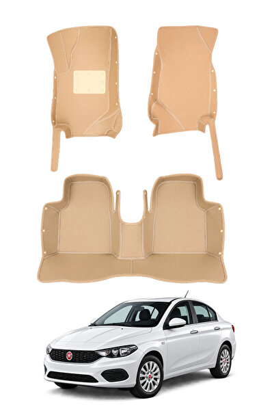 stiloto Fiat Egea Sedan (2015-Sonrası) Uyumlu 7D Oto Paspas - Diamond Baskı D...