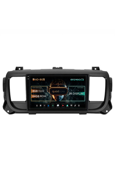 AutoDrop Navigație Android Toyota Proace (2016+), 9.5 inch, 4GB RAM, 64GB ROM