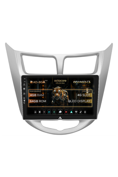 AutoDrop Σύστημα πλοήγησης Android για Hyundai Accent (2011-2016), 9 ιντσών, ...
