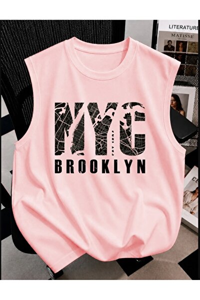 classy moda Unisex Oversize Letter Printed Sports Tank Top
