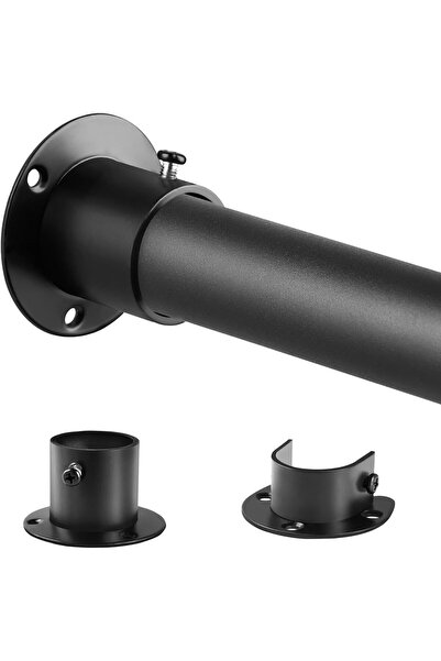 OtherMax Bară Telescopică pentru Haine pentru Garderobă 74-161 cm Negru Rezis...