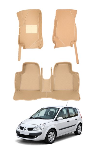 stiloto Renault Scenic 2 MPV (2004-2009) Uyumlu 7D Oto Paspas - Diamond Baskı...