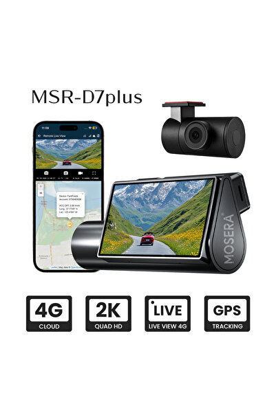 AutoDrop Cameră auto DVR MOSERA D7 PLUS 4G Cloud 2K, Ecran tactil de 3 inch, ...