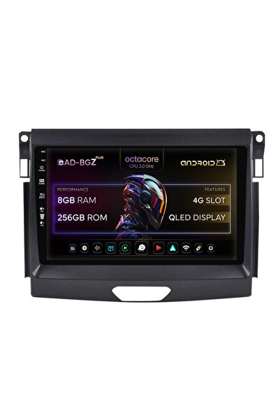 AutoDrop Σύστημα πλοήγησης Android Ford Ranger (2015-2020), 9 ιντσών, 8GB RAM...