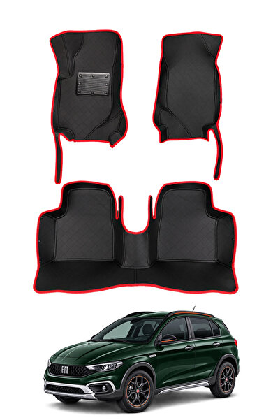 stiloto Fiat Egea Cross (2021-2025) Uyumlu 7D Oto Paspas - Diamond Baskı Desen