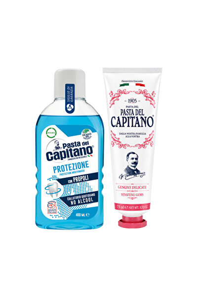 Pasta Del Capitano Pastă de dinți pentru gingii sensibile 1905 + Apă de gură ...