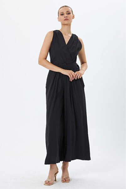 MY GRS V-Neck Belted Modal Fabric Jumpsuit