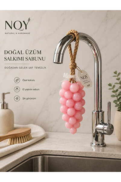 NOY Sabun Doğal Kokulu Üzüm Şekilli Pembe Dekoratif Sabun