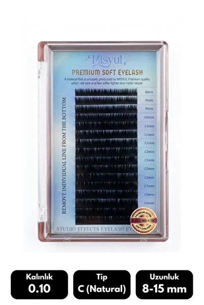 Mist Color Misyul 0.10C Natural Kıvrım Mix Soft Eyelash Doğal İpek Kirpik 8–1...