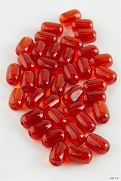 ZERO LAND Ilkestor 6X8 mm Oval Glass Beads 1 (201826) kg Red