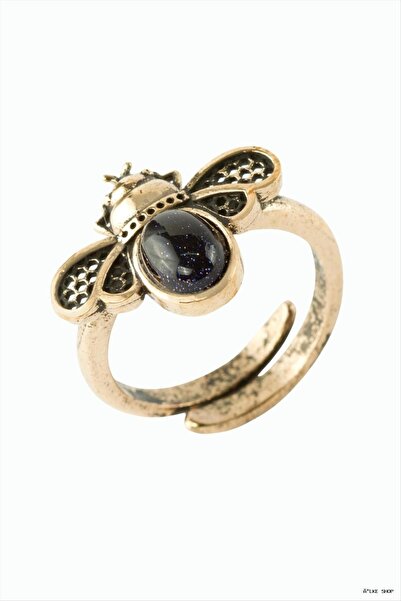 ZERO LAND Ilkestor Ladybug Natural Stone Authentic Ring (203840) Navy Blue Star