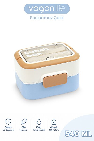 Vagonlife 540 ml 2 Layer Stainless Steel Lunch Box New Generation Lunch Box w...