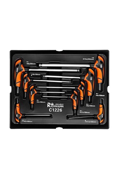 Solplant Set chei HEX cu maner TIP T, sertar TIP B (385x290 mm) pentru dulap ...