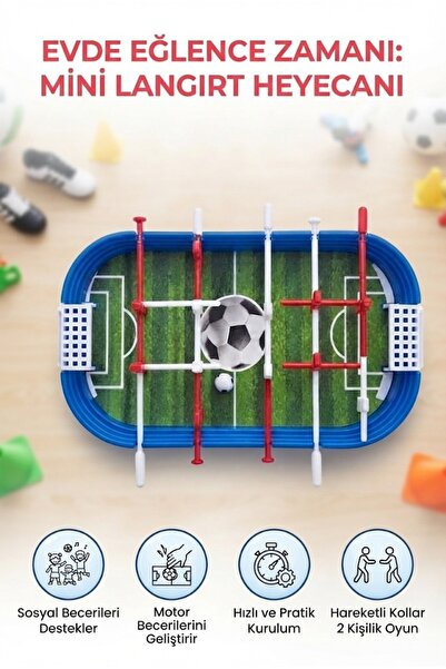 Tıfıl Toys Masa Maçı Langırt Beceri Geliştirici Eğlenceli Sosyal Becerileri D...