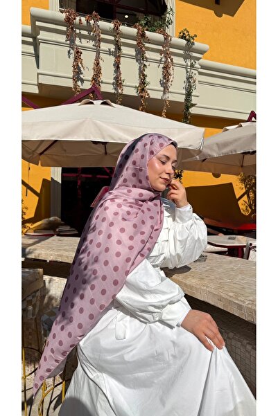 de LUNA Polka Luna Desen Soft Şal - Pudra