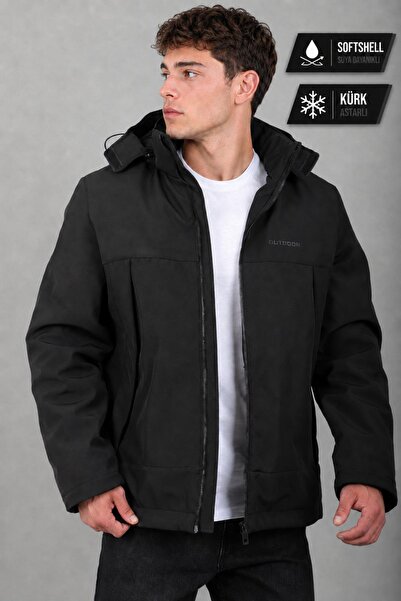 ByTrend معطف شتوي ناعم مبطن بالفرو من الداخل KMD 889_50523-1