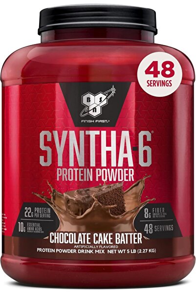 BSN Syntha-6 Ultra Premium Chocolate Cake Flavored Protein Powder, 5 lbs (2.2...