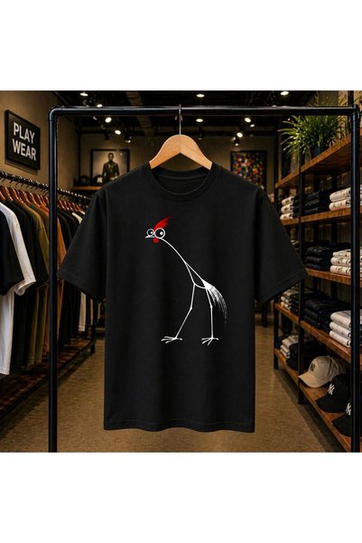 playwear تي شيرت بطبعة سيبيك روز مصنوع من القطن بنسبة 100%، مقاس كبير وفضفاض ...