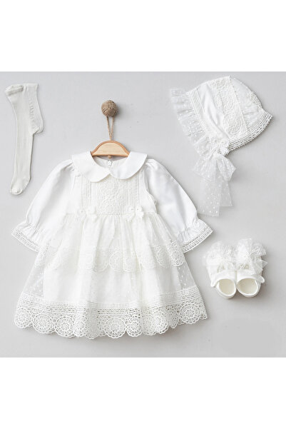 lisaloom baby & kids Baby Girl Lace Dress Newborn Luxury Dress Set - Hospital...