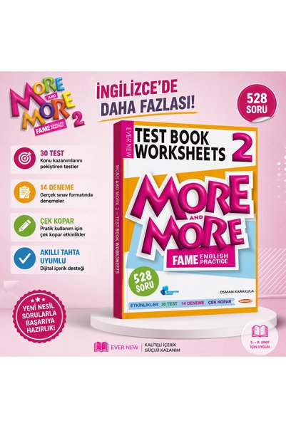 Kurmay Yayınları More and More 2 Test Book Worksheets – 528 Questions |   30 ...