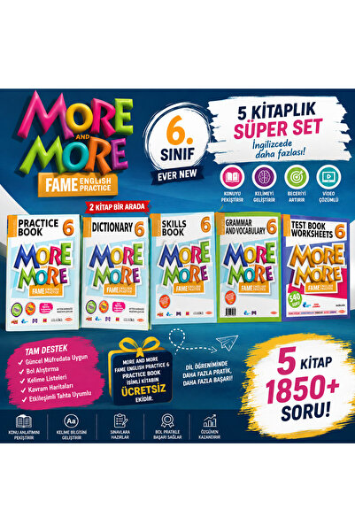 Kurmay Yayınları More And More 6. Sınıf Fame English Practice 5'li Ingilizce ...