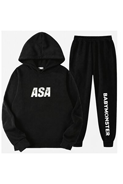 SVART WEAR طقم ملابس رياضية للأطفال مطبوع عليه Asa BabyMonster K-Pop مصنوع من...