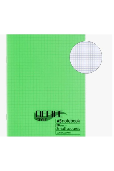 OEM Caiet de matematică A5, copertă verde lime - 50 de foi